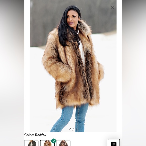 Donna Salyers Fabulous Furs - NWOT Color: Red Fox Gorgeous!  Great for Winter XL - Picture 2 of 3